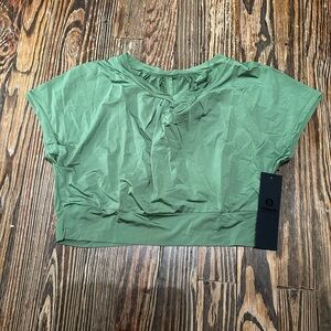 MONO B NWT GREEN ATHLETIC Women's Top OPEN BACK